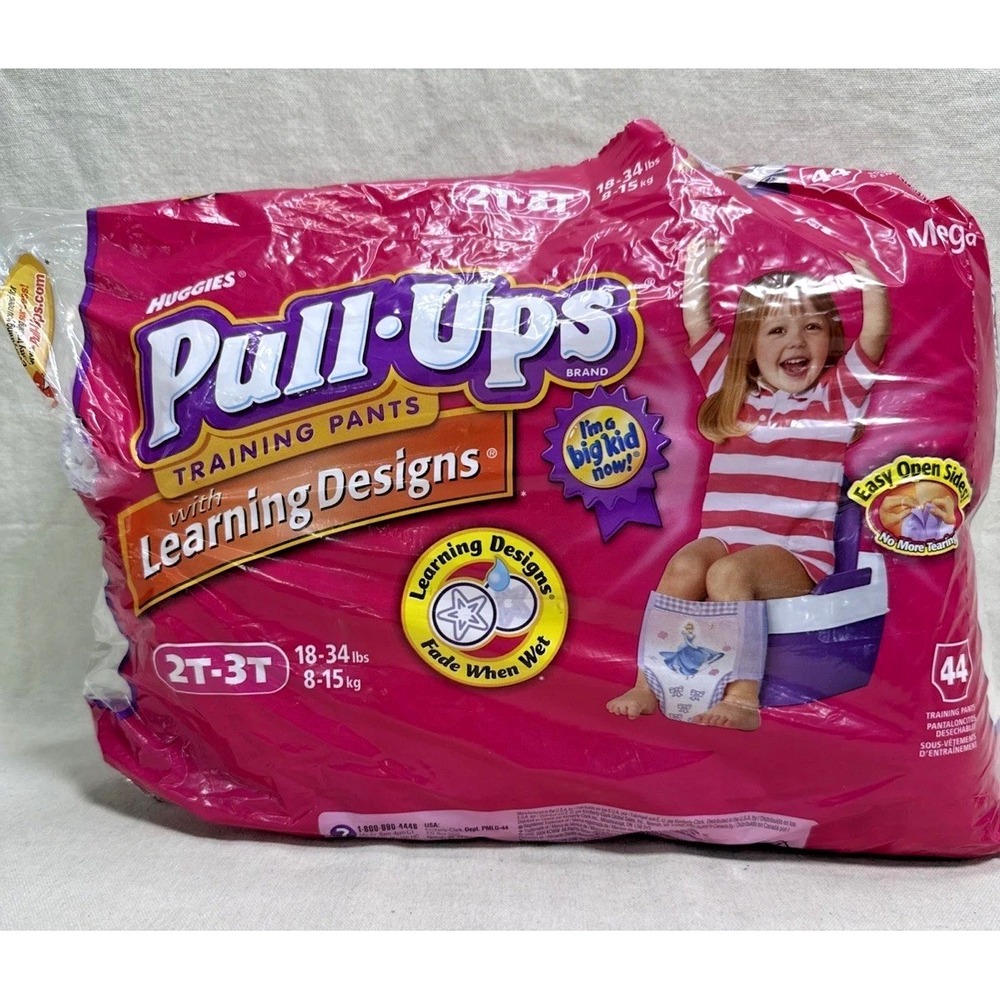 Vintage 2004 Huggies Pull-Ups Disney Princess 2T-3T Open Pack 28 Ct